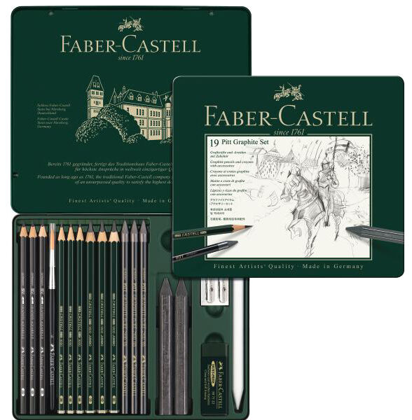 Faber-Castell potloodset medium, 19 stuks in etui