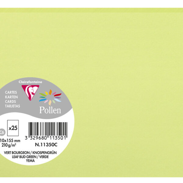 Stofwolken door Clairefontaine enveloppe C6, knopmosgroen.
