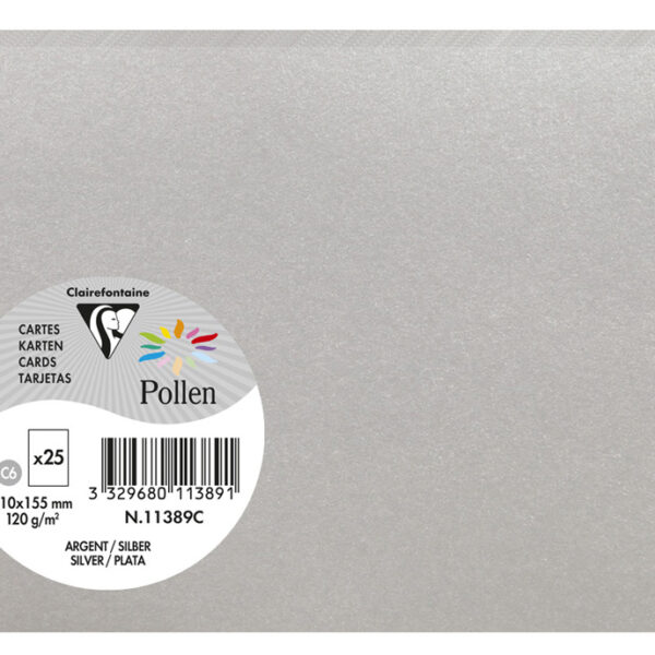 Clairefontaine Zilveren C6 Kaart