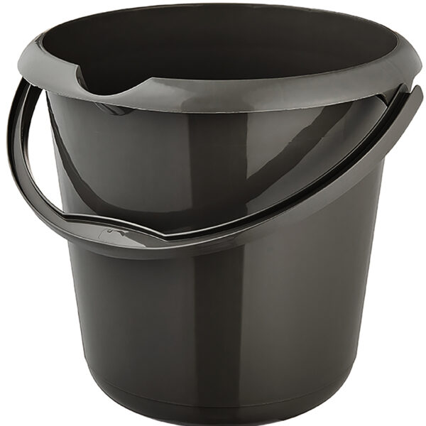 Reinigingsemmer 'mika eco', rond, 10 liter, grafietkleur.