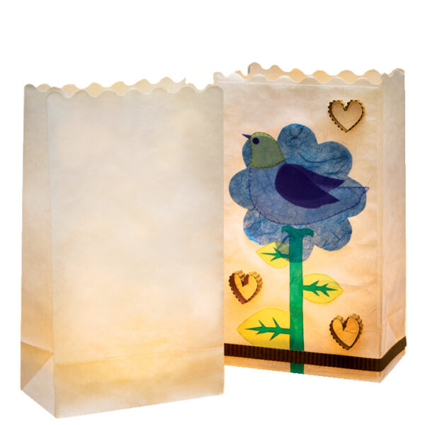 Papieren zakjes, wit, klein