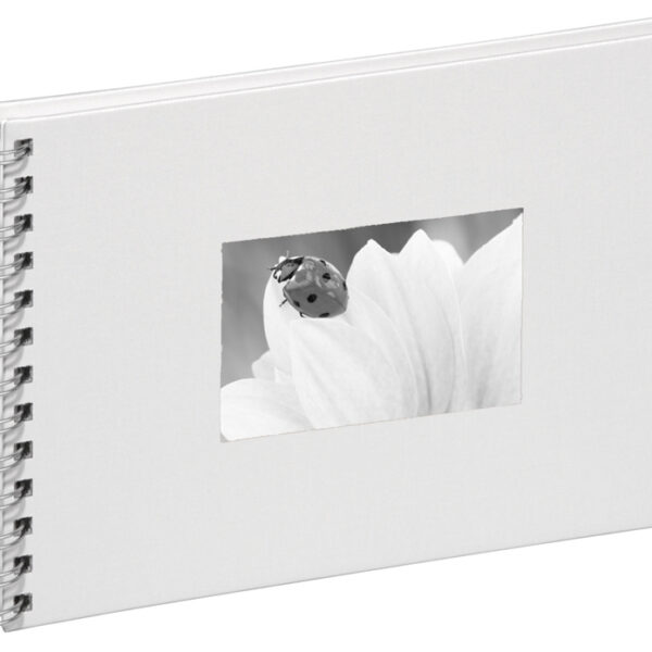 Fotospiraalalbum met linnen omslag, wit