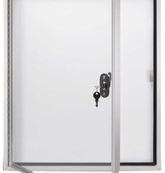 Magneetbord vitrinekast, 4x A4-formaat, binnen/buiten