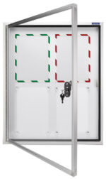 Magneetbord vitrinekast, 4x A4-formaat, binnen/buiten