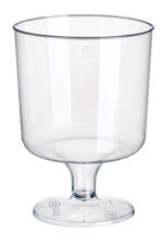 Transparant plastic rodewijnglas, 0,2 liter