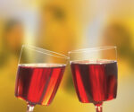 Transparant plastic rodewijnglas, 0,2 liter