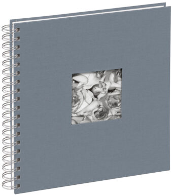Ringbandalbum met passe-partout voor foto's, antracietkleurig.