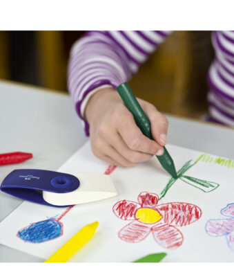 Faber-Castell uitwisbare krijtstiften Jumbo, doosje met 12 stuks