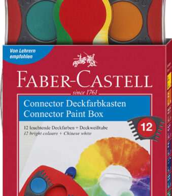 Faber-Castell dekverf-doos Connector, 12 kleuren, rood