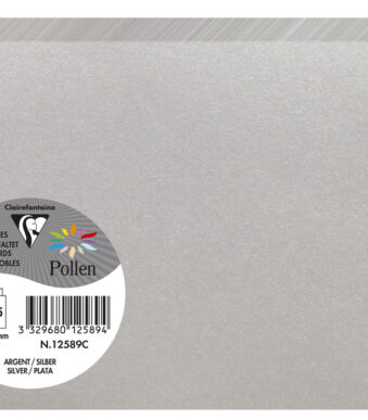 Clairefontaine dubbele kaart C6, zilver