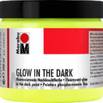 Marabu gloei-in-het-donker verf, nachtgeel