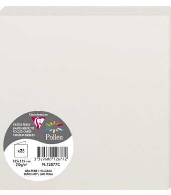 Clairefontaine Dubbelkaart 135 mm, lichtgrijs