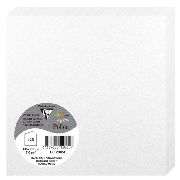 Parelmoeren dubbelkaart 135 mm van Clairefontaine