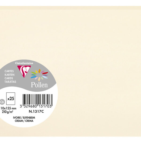 Ivoorkleurige envelop C6 van Clairefontaine