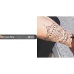 Verf pen voor tatoeages, blauw