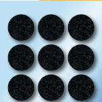 Viltglijders, diameter: 22 mm, zwart