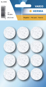 Viltglijders, diameter 22 mm, wit