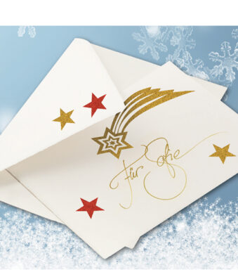 Herma kerstplaatjes met glittersterren, displayverpakking.