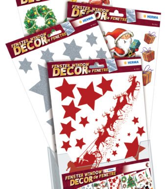 Herma Kerst Raamstickers, in displaybox