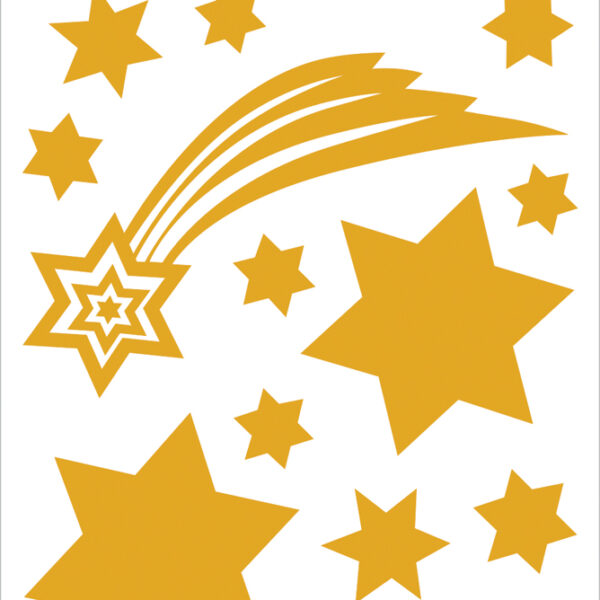 Herma gouden sterren raamsticker