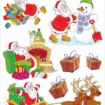 Raamsticker Vrolijke Kerstman