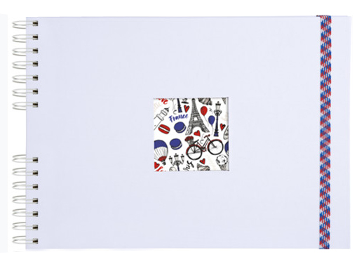 Exacompta fotoalbum met spiralen, luxe uitvoering, 320 x 220 mm, wit