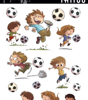 Herma Kleurrijke Voetballen Stickervellen