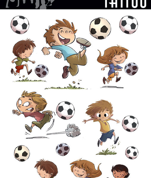 Herma Kleurrijke Voetballen Stickervellen