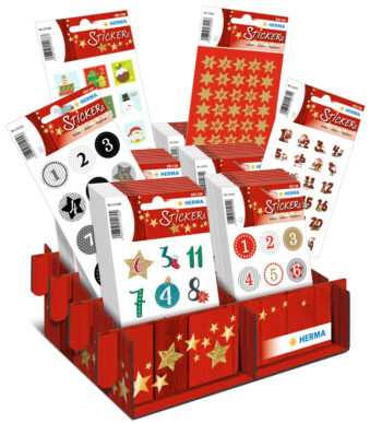 Herma Kerstdecoratiestickers 'Adventskalender', in displayverpakking