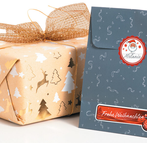 Herma kerstcadeaustickers, displayverpakking
