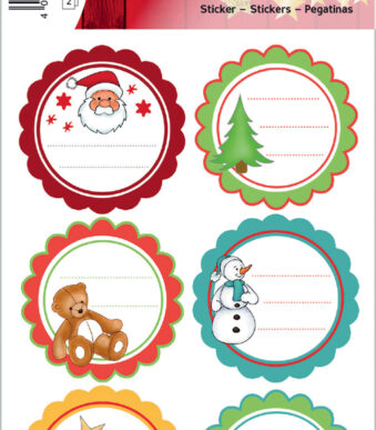 Herma Kerststickers Decoratief 'Kerstgroeten', met glitters