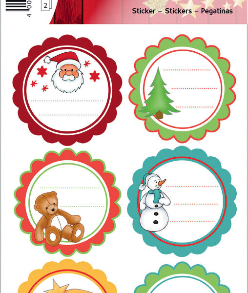 Herma Kerststickers Decoratief 'Kerstgroeten', met glitters