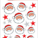 Kerstviering-stickers Kerstmannengroet