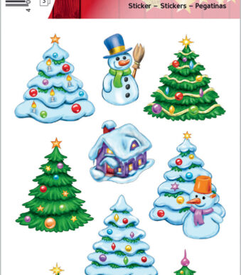 Kerstdecoratie-stickers 'Winters Woudtafereel'