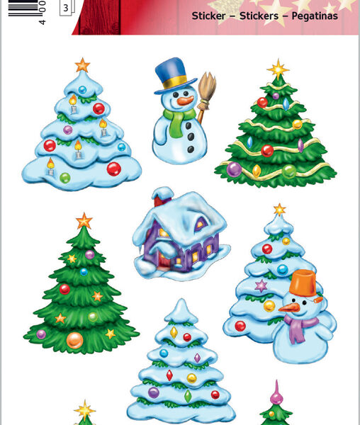 Kerstdecoratie-stickers 'Winters Woudtafereel'