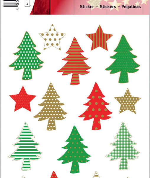 Kerstdecoratiestickers 'Oh dennenboom'