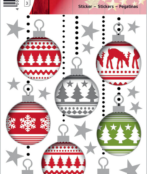 Herma kerstplaatjes 'Kerstballen'