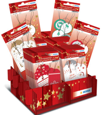 Kerstcadeaulabels, winkelstandaard