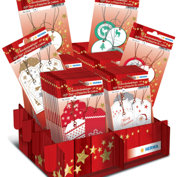 Kerstcadeaulabels, winkelstandaard