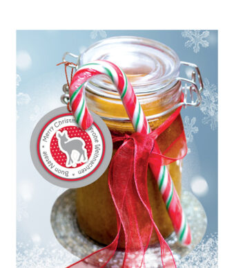 Kerstcadeaulabels, winkelstandaard