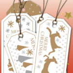 Kerstcadeaulabels 'Prettige Kerstdagen'