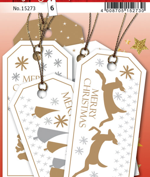 Kerstcadeaulabels 'Prettige Kerstdagen'