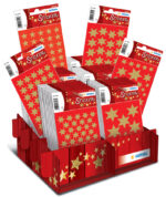 Herma Kerstdecoratiestickers 'Gouden Sterren', op display.