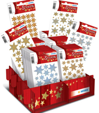 Herma feestdagen stickers decoratie 'Sterrejaren', in display