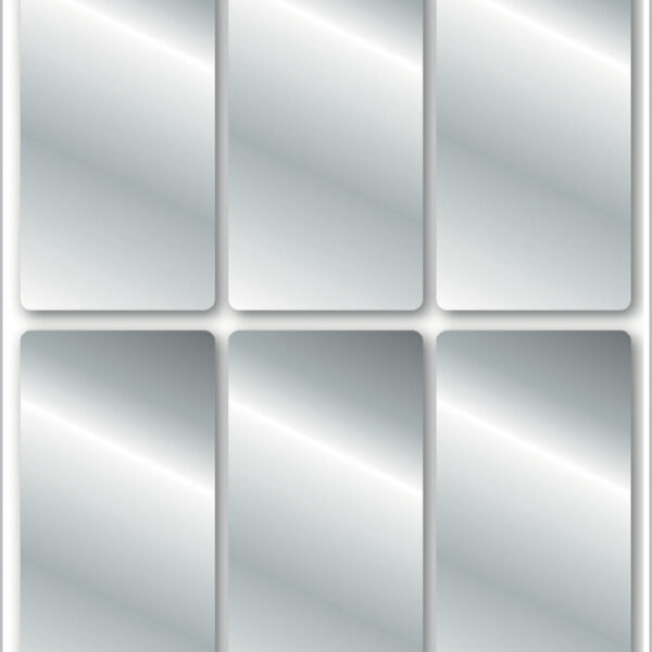 Herma Zilveren Kerststickers, hoekig, 26 x 54 mm