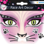 Gezichtsstickers 'Roze Kat'