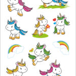 Herma Sticker Decoratie 'Baby Eenhoorn', met glitters