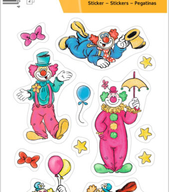 Herma Decoratiestickers 'Clowns', van papier, met glitters
