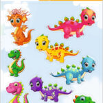 Herma stickervel 'kleine dino's', met glitterstickers.