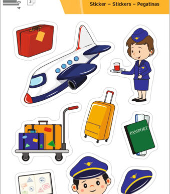 Papieren stickervellen 'Piloot'